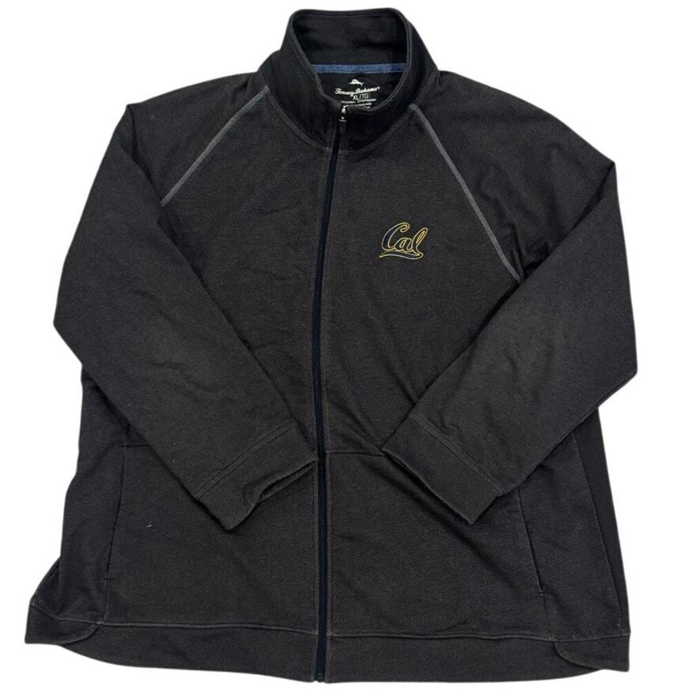 Tommy Bahama Cal Bears Track Jacket Womens XL Gray Full Zip Cotton French Terry